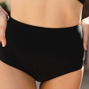 Albion Black Terry Swimwear Size Medium High Waisted Bottoms